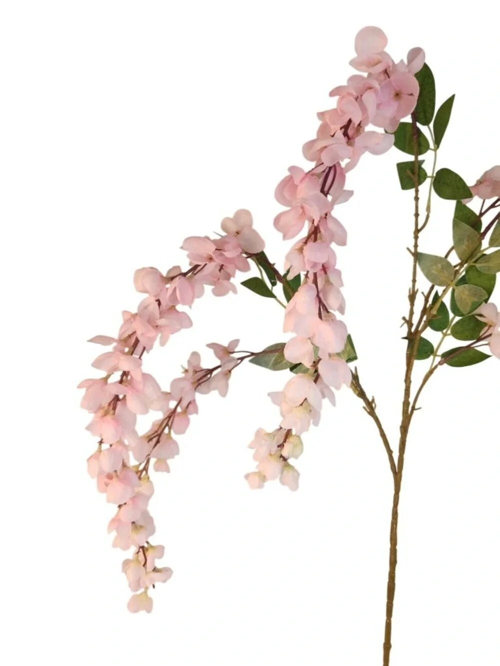 Blush Pink Wisteria Stem 43 Inch Artificial Hanging Flowers Silk Wisteria Spray